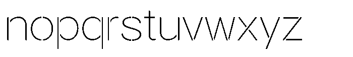 Gorvain Stencil Thin Font LOWERCASE
