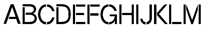 Gorvain Stencil Variable Thin Font UPPERCASE