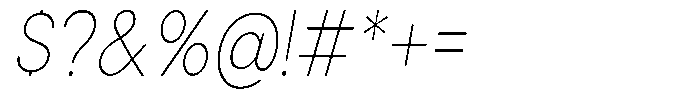 Gorvain Thin Condensed Slanted Font OTHER CHARS