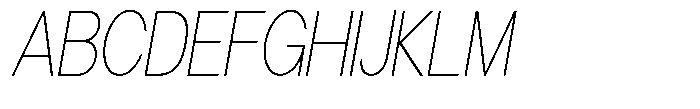 Gorvain Thin Condensed Slanted Font UPPERCASE
