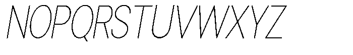 Gorvain Thin Condensed Slanted Font UPPERCASE