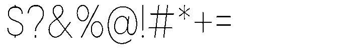 Gorvain Thin Condensed Font OTHER CHARS
