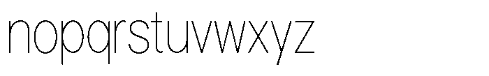 Gorvain Thin Condensed Font LOWERCASE