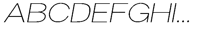 Gorvain Thin Expanded Slanted Font UPPERCASE