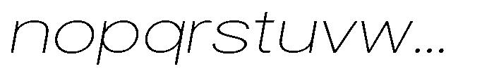Gorvain Thin Expanded Slanted Font LOWERCASE