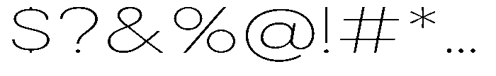 Gorvain Thin Expanded Font OTHER CHARS