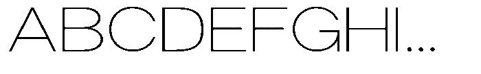 Gorvain Thin Expanded Font UPPERCASE