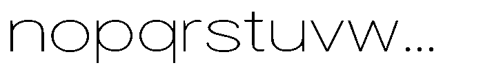 Gorvain Thin Expanded Font LOWERCASE