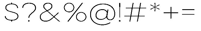 Gorvain Thin Semi Expanded Font OTHER CHARS