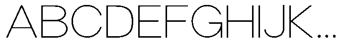 Gorvain Thin Semi Expanded Font UPPERCASE