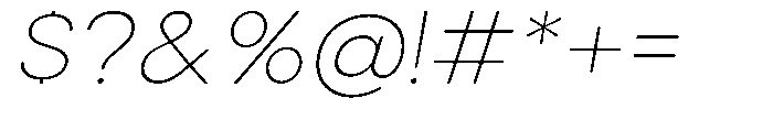 Gorvain Thin Slanted Font OTHER CHARS