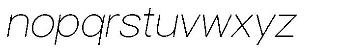 Gorvain Thin Slanted Font LOWERCASE