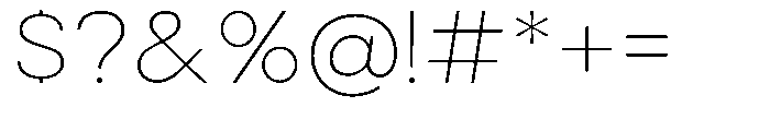 Gorvain Thin Font OTHER CHARS