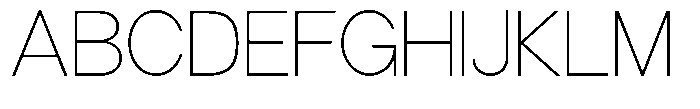 Gorvain Thin Font UPPERCASE