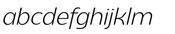 Gosent Extra Light Oblique Font LOWERCASE