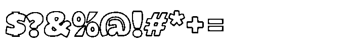 Gosh Thing Outline Font OTHER CHARS