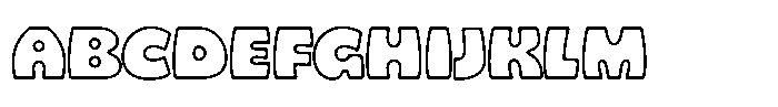 Gosh Thing Outline Font UPPERCASE