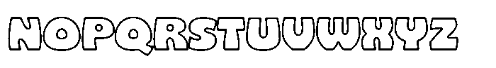 Gosh Thing Outline Font UPPERCASE