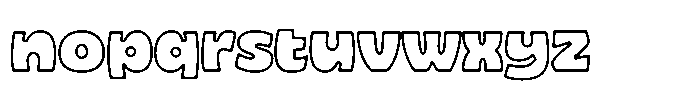 Gosh Thing Outline Font LOWERCASE