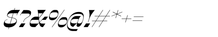 Gothalian Bold Slant Font OTHER CHARS