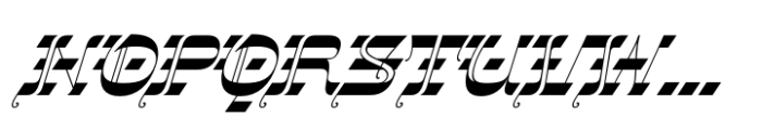 Gothalian Bold Slant Font UPPERCASE