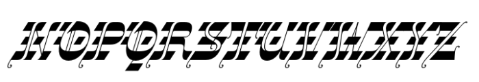 Gothalian Extra Bold Slant Cd Font UPPERCASE