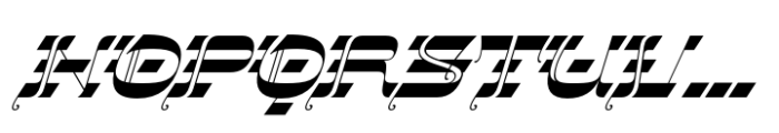 Gothalian Extra Bold Slant Xp Font UPPERCASE
