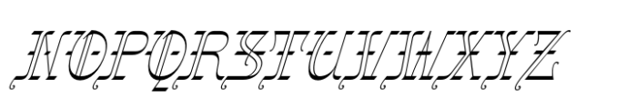 Gothalian Extra Light Slant Cd Font UPPERCASE