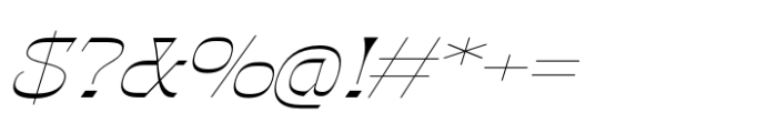 Gothalian Extra Light Slant Xp Font OTHER CHARS