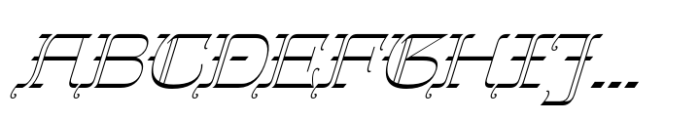 Gothalian Extra Light Slant Xp Font UPPERCASE