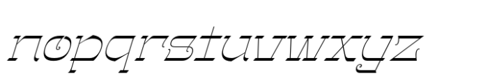 Gothalian Extra Light Slant Xp Font LOWERCASE