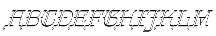 Gothalian Extra Light Slant Font UPPERCASE