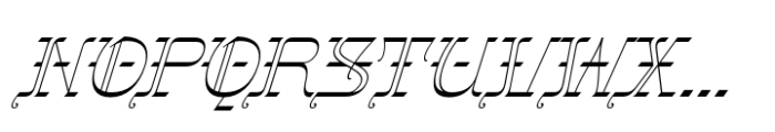 Gothalian Extra Light Slant Font UPPERCASE