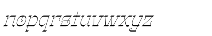 Gothalian Extra Light Slant Font LOWERCASE