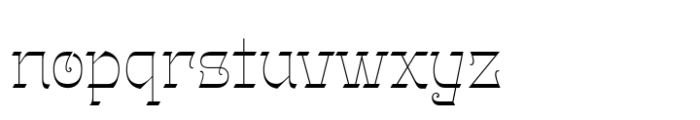 Gothalian Extra Light Font LOWERCASE
