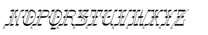 Gothalian Light Slant Cd Font UPPERCASE