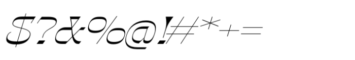 Gothalian Light Slant Xp Font OTHER CHARS