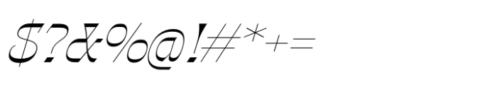 Gothalian Light Slant Font OTHER CHARS