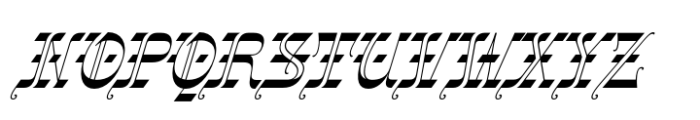 Gothalian Medium Slant Cd Font UPPERCASE