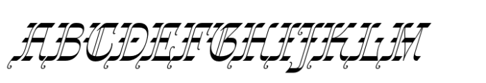 Gothalian Regular Slant Cd Font UPPERCASE