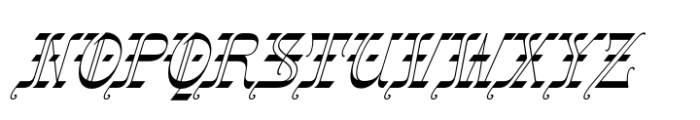 Gothalian Regular Slant Cd Font UPPERCASE