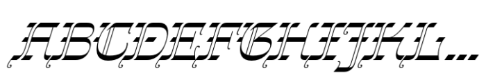 Gothalian Regular Slant Font UPPERCASE