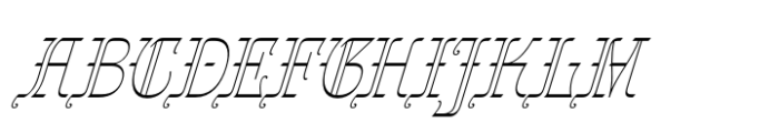 Gothalian Thin Slant Cd Font UPPERCASE