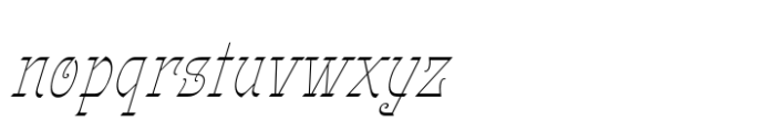 Gothalian Thin Slant Cd Font LOWERCASE