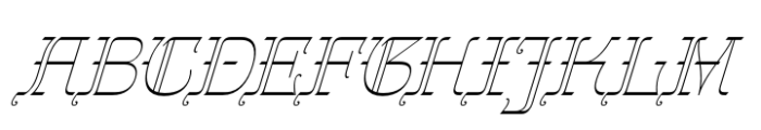 Gothalian Thin Slant Font UPPERCASE