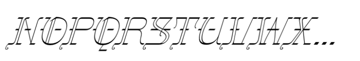 Gothalian Thin Slant Font UPPERCASE