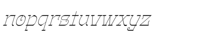 Gothalian Thin Slant Font LOWERCASE