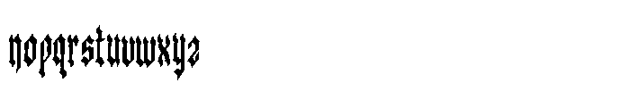 Gothic Evil Festival Simple Regular Font LOWERCASE
