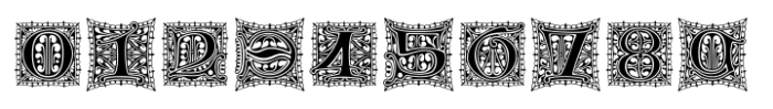 Gothic Red Initials Red Font OTHER CHARS