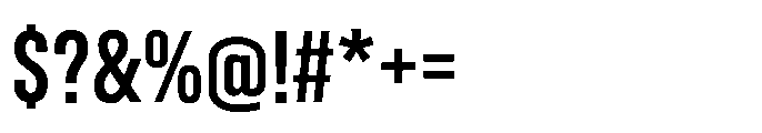 Gothig Condensed Extra Bold Font OTHER CHARS